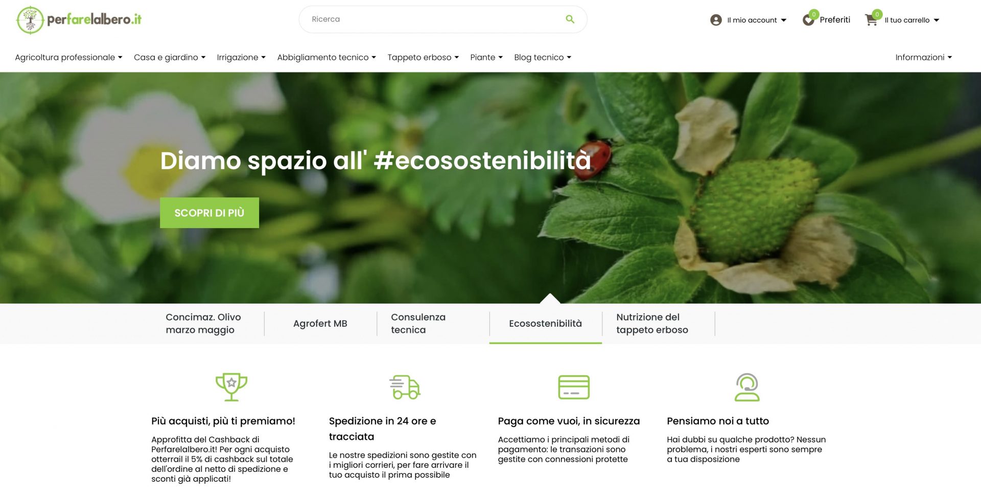 Site e-commerce perfarelalbero