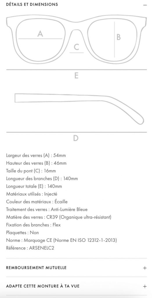 fiche produit